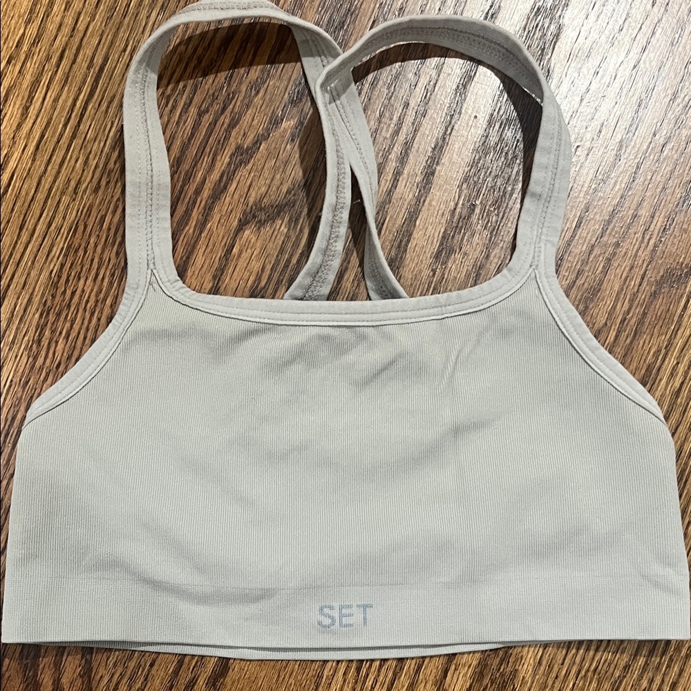SET Active Light Gray Sports Bra